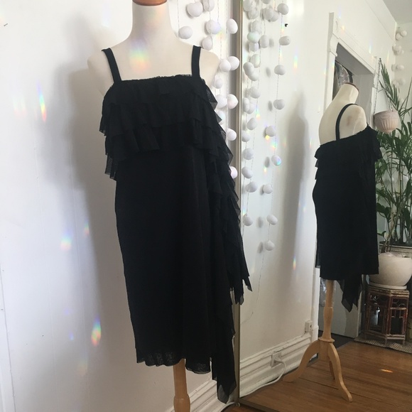 Jean-Paul Gaultier Dresses & Skirts - Jean-Paul Gaultier size L  Black frill dresss